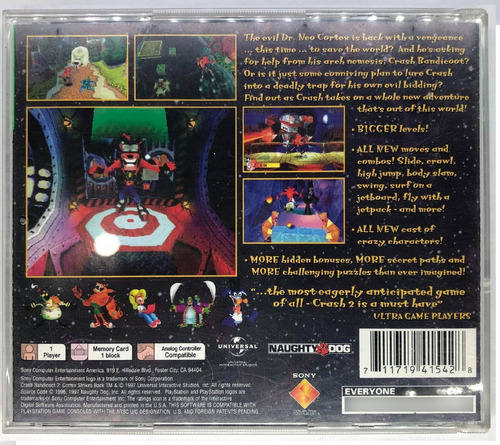 Crash Bandicoot 2 Cortex Strikes Ps1 Playstation 1 Retromx (Usado)