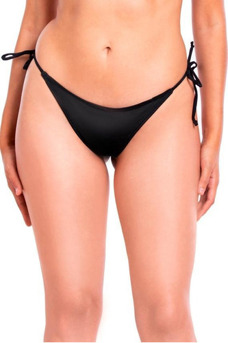 Bikini Calzón Colaless Con Amarras Negro