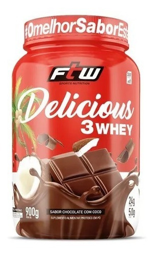 Whey Protein 3 Whey Delicious Ftw - Pote 900g 