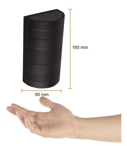 Imagen 3 de 4 de Luminaria Para Muro Exterior, Negro 6w Luz Fría Tecnolite