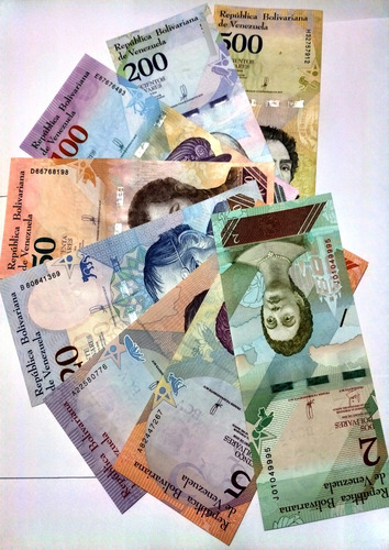 Set Billetes Antiguos De Venezuela