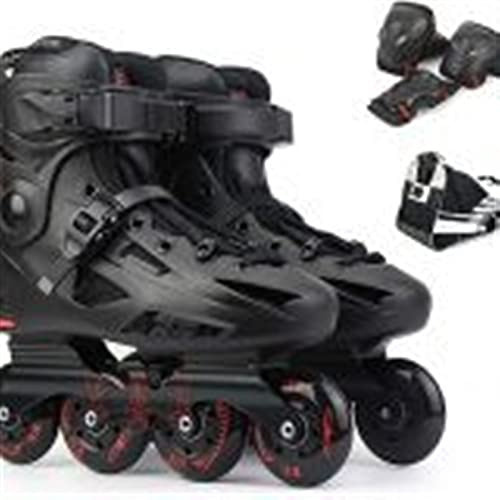 Patines En Línea Ajustables Para Adultos, Unisex, Negro ( 36