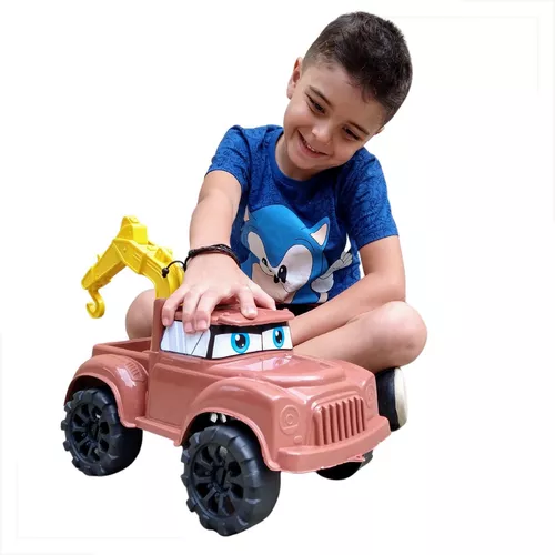 Caminhão Guincho Fricção com Veículo - TruckCar Luz e Som - Azul - 27cm -  1:16 - Yes Toys - superlegalbrinquedos