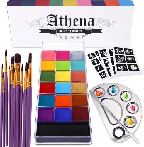 Ucanbe Kit Pintura Facial Body Paint Aceite 20 Colores
