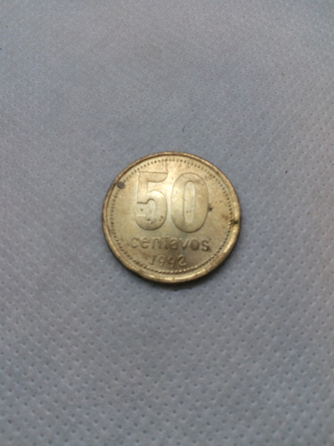 Moneda De 50 Centavos De 1992. Argentina. (Usado)