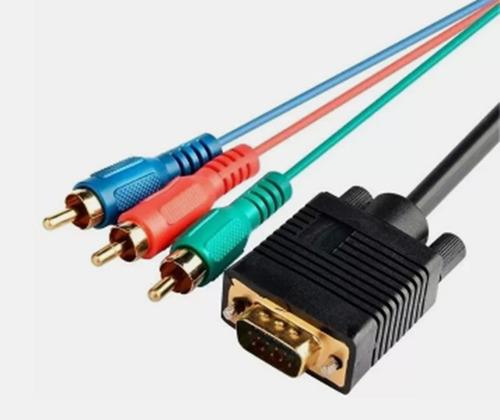 Cable Video Componente Rgb A Vga D-sub 15 Pin Macho 1.8 Mts