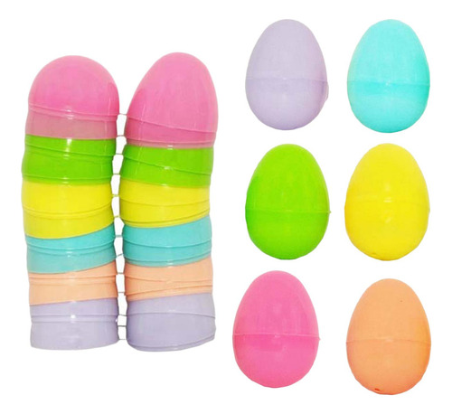 48x Huevos De Pascua Vacíos Para Llenar, Huevos Coloridos A
