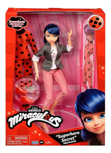 Imagen 1 de 2 de Miraculous - Marinette - Superhero Secret - Muñeca - Wish Tr