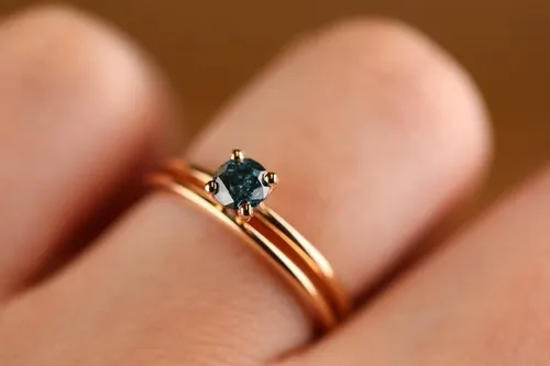 Solitario diamante azul hotsell