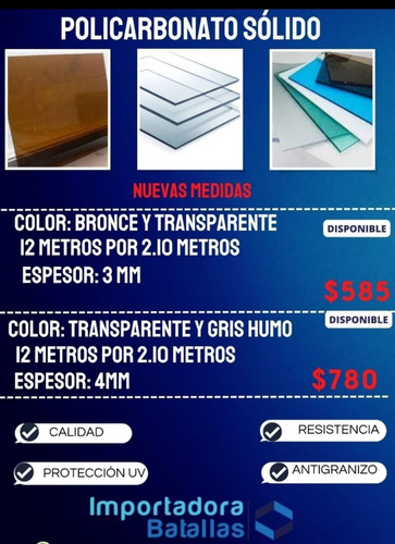 Imagen 3 de 12 de Policarbonato Greca Alveolar Sólido Tubo Galvanizado P1