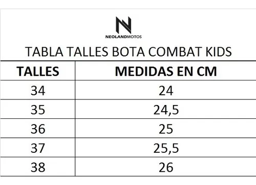 Bota infantil hot sale numero 34