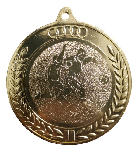Medalla Grande 7 Cm Fútbol Con Grabado Y Cinta