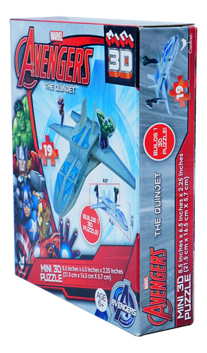 Mini 3d Puzzle Marvel Avengers The Quinjet 19 Pieces