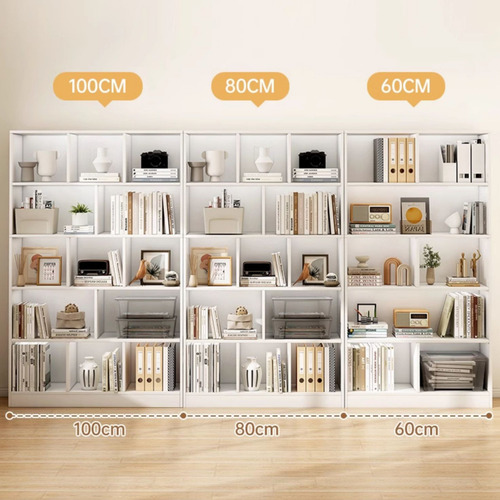 Minimalista Mueble De Estante Libreros Práctico 5 Niveles Marrón
