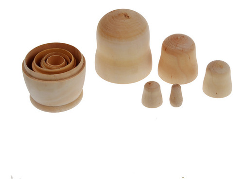 Muñeca Anidadora Rusa De Madera De Matrioska Hecha A Mano