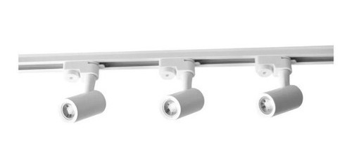 Luminaria Riel 1 Metro Con 3 Spot Led 9w C/u Incluidos Blanco (luz Neutra)