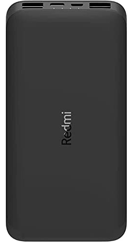Cargador Xiaomi Redmi PowerBank Bateria Externa 10000 mah usb-a portátil carga rápida negro
