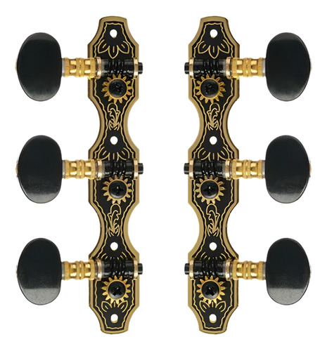 Mhc301gd/bk- Tarraxa Violão Nylon Luxo Hauser Cor Preto