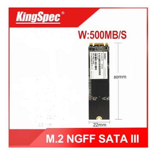 Imagen 6 de 6 de Ssd Kingspec-hdisk Interno Nt-2282, Sata Iii Ngff M.2 512gb