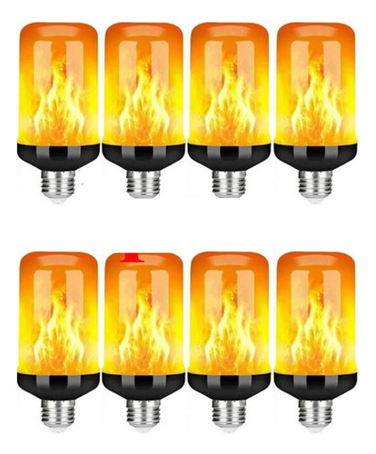 8pcs Lámparas De Llama Bombillas De Luz De Efecto Fuego De 4