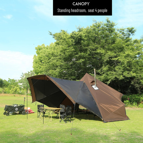 Tipi Tipi De 4 Temporada, Carpa Caliente Con Dosel, Habitaci