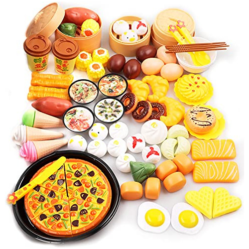 Oadannuo Play Food 88 Pcs Dim Sum Play Food Toy For Kids Kit