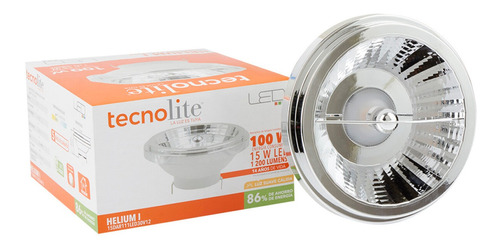 Lampara Spot Led Atenuable 8° Helium1 G53 3000k 15w Tecn