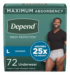 Depend Fit-flex Incontinence Underwear For Men, Maximum