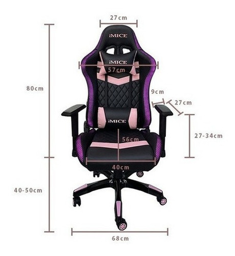 Silla Gamer Profesional Imice Retroiluminada Rgb + Control