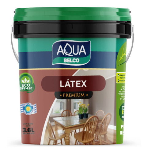 Látex Premium Aqua Super Lavable 3.6 Litros Satinado Belco