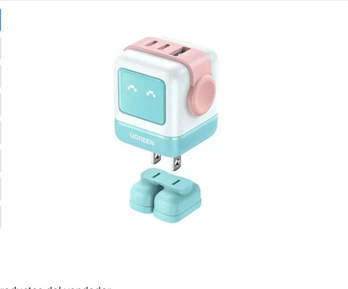Ugreen Robot C361 Cargador Carga Rapida Usb C 65w Pink Blue
