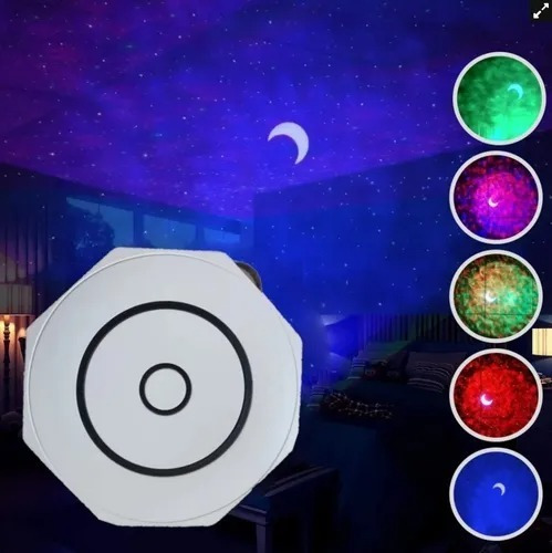 Imagen 4 de 6 de Proyector Led Octagonal Tipo Galaxia Con Parlante Bluetooth