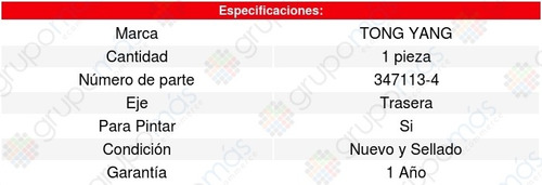 Defensa Trasera Mazda Cx3 16/19 Tong Yang