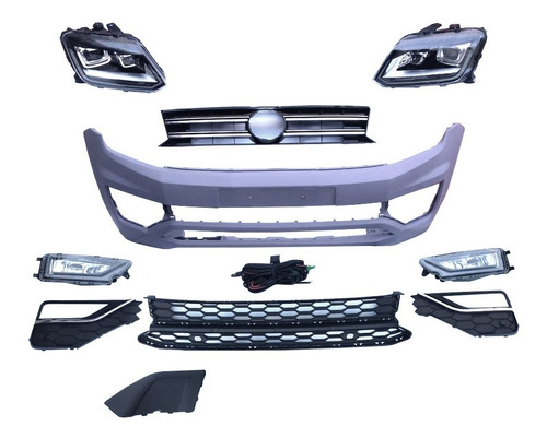 Kit Trompa Amarok 2017 Paragolpe Optica Adaptable Model 2010