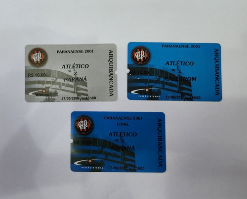 Coleção De Ingressos De 2001 Do Athletico Paranaense