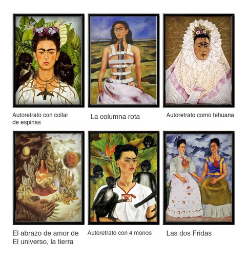 Frida Kahlo Litografías Original Alta Calidad Varios 40x50cm