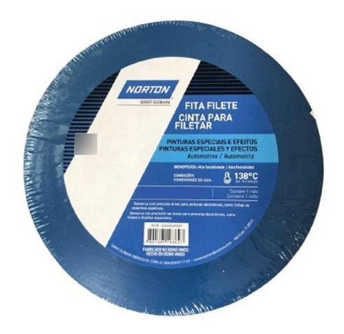 Fita Filete Pvc Norton Azul 12mmx50m