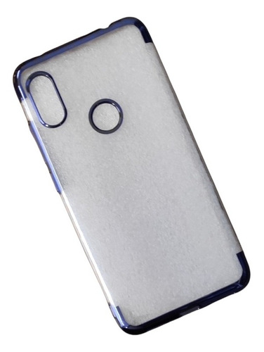 Funda Tpu Transp C/bordes Color Para Xiaomi Redmi Note 6 Pro