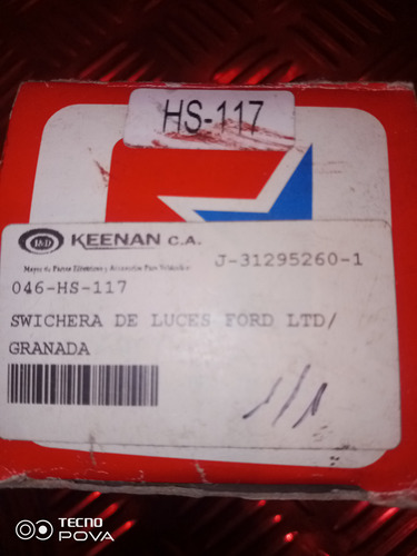 Swichera De Luces Hs-117 / Ford Ltd - Granada - 9p