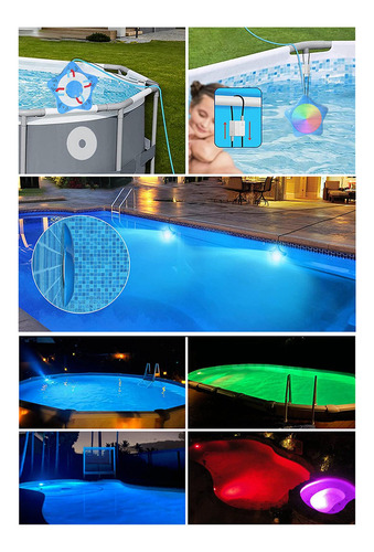 Luz Submersível Rgb, Lâmpada Noturna De Piscina,