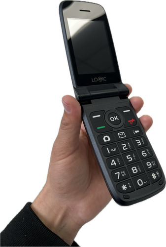 Teléfono Adulto Mayor Logic F11l 4g Tipo Almeja Negro