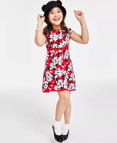 Vestido Minnie Mouse Disney De Moda Para Niñas