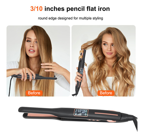 Plancha De Pelo Para Hombre: Rizado De Doble Uso De 10 Mm Y
