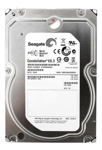 Disco duro interno Seagate Constellation ES.3 ST4000NM0023 4TB