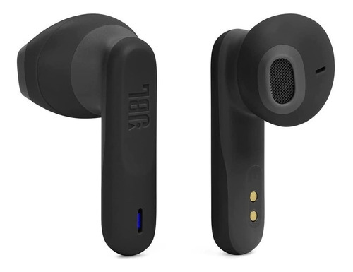 Audífonos in-ear inalámbricos JBL Wave 300 TWS negro con luz  verde lima LED