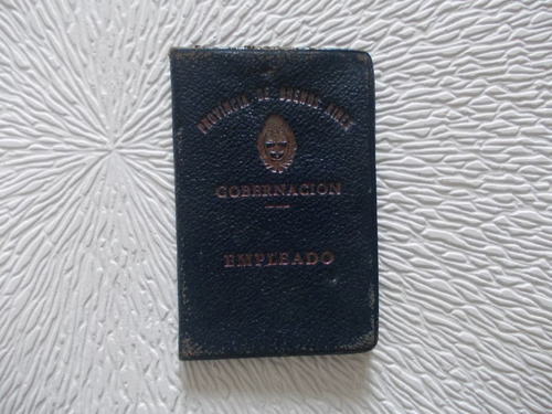 4318-carnet Gobernacion Pcia. B A Subsec Difusion  Año 1956