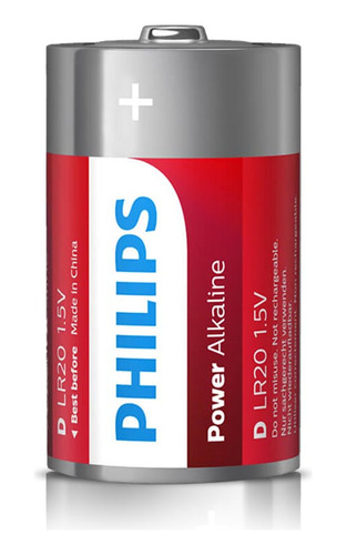 Imagen 1 de 4 de Blister X 2 Pila D Alkalina Grande Lr20