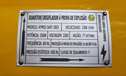 Exaustor Para Espaço Confinado Prova De Explosão Ex 12
