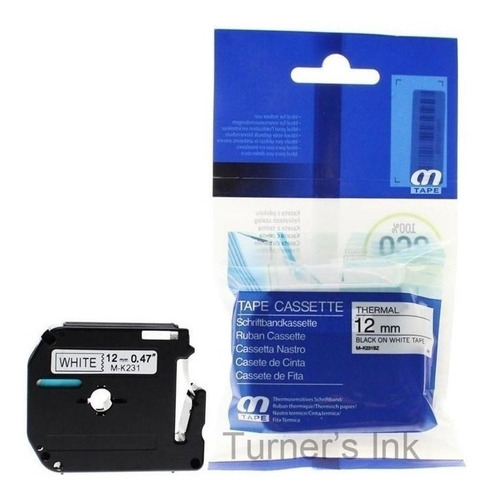 Cinta Mk 231 Rotuladora Fits Brother Pt 70 80 90 12mm Full