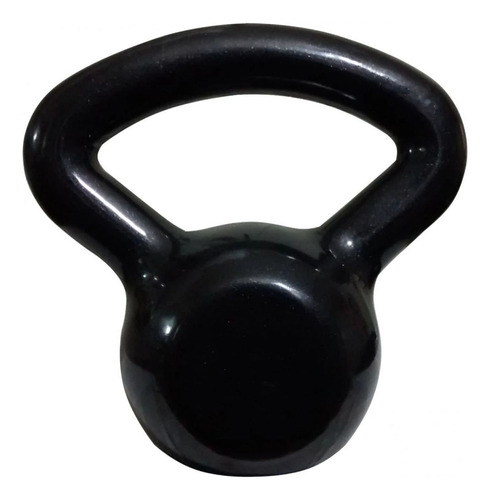 Kettlebell De 12 Kg Emborrachado Preto Musculação Peso Barra